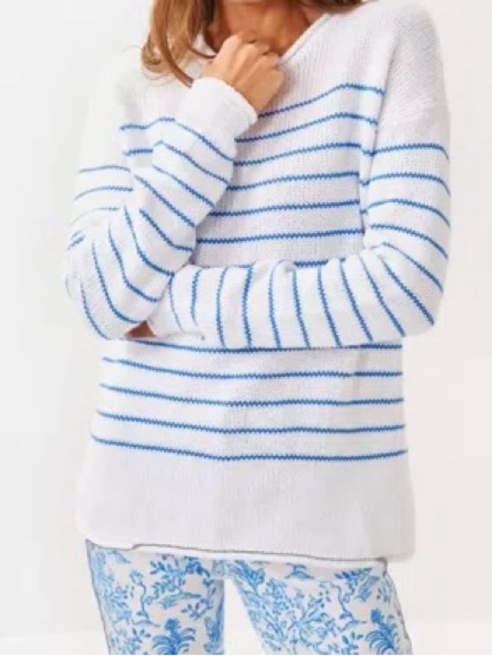 Lilly Pulitzer Lotan Sweater In Sunwashed Blue Tidepool Stripe